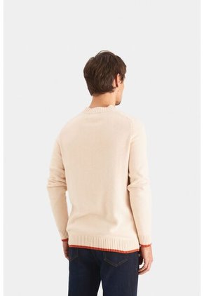 Sweater Tejido Corvus De Algodón Para Hombre Detalles En Contraste Sweater Tejido Corvus De Algodón Para Hombre Detalles En Contraste Crema L Vélez