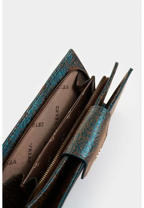 Billetera Porta Chequera De Cuero Folia Para Mujer Jade Billetera Porta Chequera De Cuero Folia Para Mujer Jade Azul Aguamarina VÉLEZ