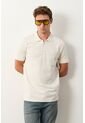Polo Para Hombre Semi Fit Detalle Jacquard Polo Para Hombre Semi Fit Detalle Jacquard Crema XL VÉLEZ de Vélez