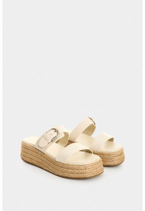 Sandalia Plataforma En Cuero Y Yute Para Mujer Ikal Sandalia Plataforma En Cuero Y Yute Para Mujer Ikal Arena 41 VÉLEZ