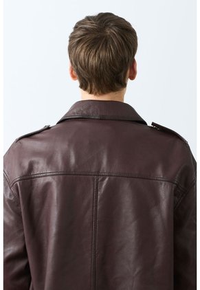 Chaqueta Bomber De Cuero Para Hombre Meridian Chaqueta Bomber De Cuero Para Hombre Meridian Cafe S VÉLEZ
