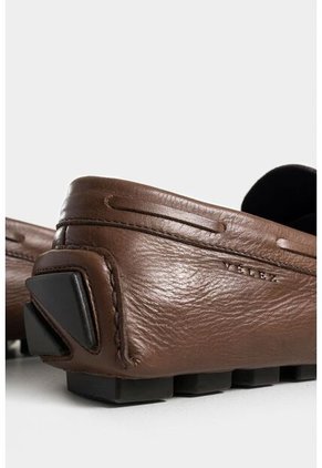 Mocasines Oporto De Cuero Para Hombre Efecto Tamponado Mocasines Oporto De Cuero Para Hombre Efecto Tamponado Cafe 42 VÉLEZ