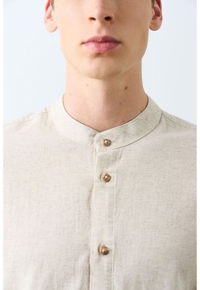 Camisa Manga Larga Para Hombre Cuello Nerú Camisa Manga Larga Para Hombre Cuello Nerú Arena XXL VÉLEZ