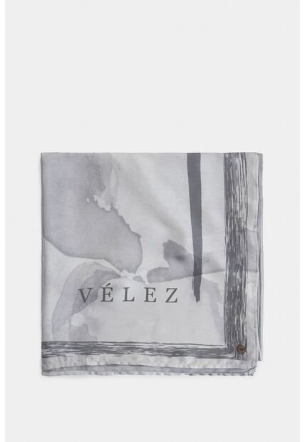 Pañuelo Grande En Tejido Plano Para Mujer Cuadrado Pañuelo Grande En Tejido Plano Para Mujer Cuadrado Gris XS VÉLEZ