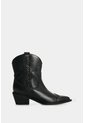 Botin Texano En Cuero Con Acabado Envejecido Para Mujer Taroa Botin Texano En Cuero Con Acabado Envejecido Para Mujer Taroa Negro 35 VÉLEZ de Vélez