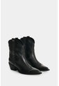 Botin Texano En Cuero Con Acabado Envejecido Para Mujer Taroa Botin Texano En Cuero Con Acabado Envejecido Para Mujer Taroa Negro 35 VÉLEZ de Vélez