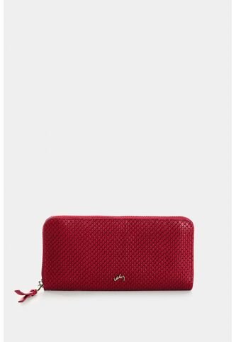 Porta Chequera De Cuero Grabado Para Mujer Tulia Porta Chequera De Cuero Grabado Para Mujer Tulia Rojo VÉLEZ Vélez