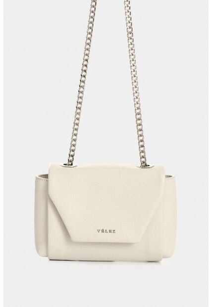 Bowling Lili De Cuero Para Mujer Con Cadena Bowling Lili De Cuero Para Mujer Con Cadena Blanco VÉLEZ