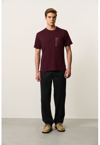 Camiseta En Algodón Para Hombre Bolsillo Cuero Camiseta En Algodón Para Hombre Bolsillo Cuero Vinotinto L VÉLEZ Vélez