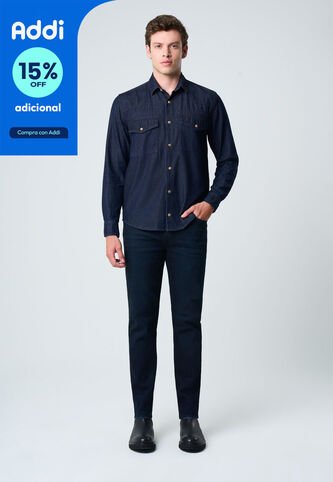 Jean Sirio De Algodón Orgánico Para Hombre Silueta Semi Ajustada Jean Sirio De Algodón Orgánico Para Hombre Silueta Semi Ajustada Azul 34 VÉLEZ Vélez