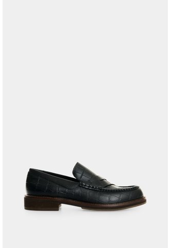 Mocasines En Cuero Croco Para Mujer Mocasines En Cuero Croco Para Mujer Negro 41 VÉLEZ Vélez