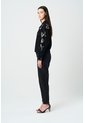 Chaqueta Trucker En Denim Y Cuero Para Mujer Soren Chaqueta Trucker En Denim Y Cuero Para Mujer Soren Negro M VÉLEZ de Vélez