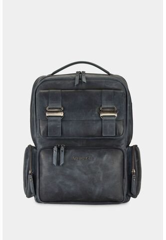 Morral Barceló De Cuero Con Efecto Espazolado Para Hombre Chapas Frontales Morral Barceló De Cuero Con Efecto Espazolado Para Hombre Chapas Frontales Azul Oscuro VÉLEZ Vélez