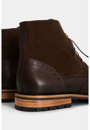 Botas De Cuero Gamuzado Y Liso Para Hombre Gael Botas De Cuero Gamuzado Y Liso Para Hombre Gael Cafe 39 VÉLEZ