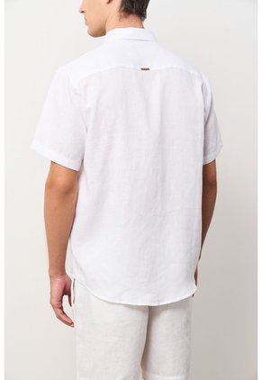 Camisa En Lino Manga Corta Siena Para Hombre Camisa En Lino Manga Corta Siena Para Hombre Blanco XS VÉLEZ