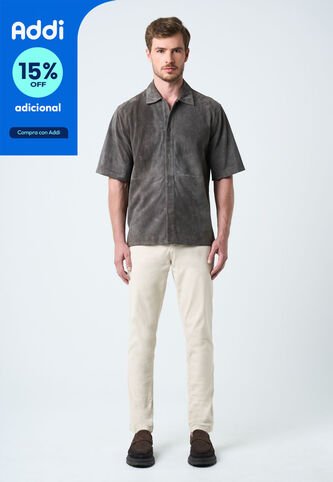 Pantalón Chino Italo Para Hombre Semifitted Pantalón Chino Italo Para Hombre Semifitted Crema 36 VÉLEZ Vélez