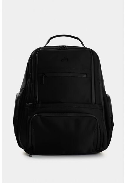 Morral Edén En Lona Y Cuero Para Hombre Multifuncional Morral Edén En Lona Y Cuero Para Hombre Multifuncional Negro VÉLEZ