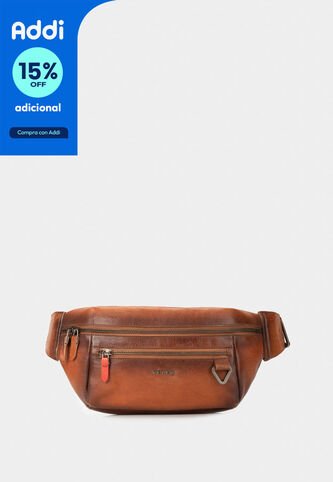 Riñonera Tivoli De Cuero Para Hombre Reata En Nylon Miel Riñonera Tivoli De Cuero Para Hombre Reata En Nylon Miel VÉLEZ Vélez