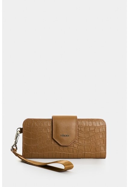Billetera Porta Chequera De Cuero Para Mujer Extravaganza Billetera Porta Chequera De Cuero Para Mujer Extravaganza Miel VÉLEZ