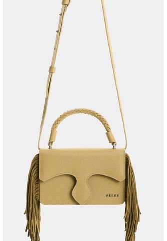 Bandolera Mini Garniel De Cuero Con Flecos Para Mujer Bandolera Mini Garniel De Cuero Con Flecos Para Mujer Verde Oliva VÉLEZ Vélez