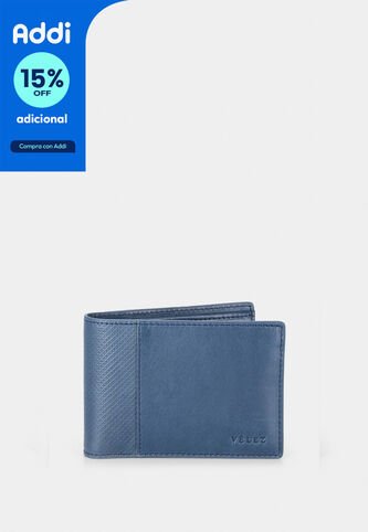 Billetera Draco De Cuero Para Hombre Mezcla De Texturas Billetera Draco De Cuero Para Hombre Mezcla De Texturas Azul Oscuro VÉLEZ Vélez