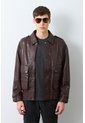 Chaqueta Bomber De Cuero Para Hombre Meridian Chaqueta Bomber De Cuero Para Hombre Meridian Cafe XXXL VÉLEZ de Vélez
