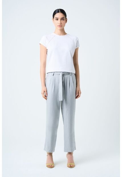 Pantalón Casiopea En Tejido Plano Para Mujer Efecto Brillo Pantalón Casiopea En Tejido Plano Para Mujer Efecto Brillo Plata 12 VÉLEZ