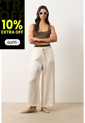 Pantalón Atacama Palazzo Para Mujer Pantalón Atacama Palazzo Para Mujer Crema 14 VÉLEZ Vélez