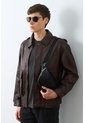 Chaqueta Bomber De Cuero Para Hombre Meridian Chaqueta Bomber De Cuero Para Hombre Meridian Cafe XXXL VÉLEZ de Vélez