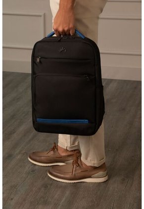 Morral Ginger En Lona Impermeable Para Hombre Detalles En Cuero Morral Ginger En Lona Impermeable Para Hombre Detalles En Cuero Negro VÉLEZ