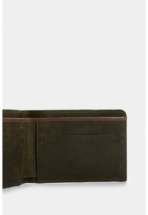 Billetera De Cuero Grabado Para Hombre Hazel Billetera De Cuero Grabado Para Hombre Hazel Verde Oliva VÉLEZ
