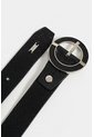 Cinturón Unifaz Caval De Cuero Grabado Para Mujer Hebilla Circular Cinturón Unifaz Caval De Cuero Grabado Para Mujer Hebilla Circular Negro L VÉLEZ de Vélez