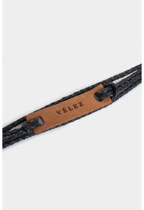 Manilla Klee De Cuero Para Hombre Tejido Artesanal Manilla Klee De Cuero Para Hombre Tejido Artesanal Negro Vélez