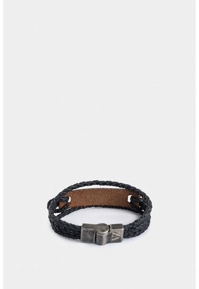 Manilla Klee De Cuero Para Hombre Tejido Artesanal Manilla Klee De Cuero Para Hombre Tejido Artesanal Negro Vélez