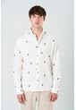 Camisa Manga Larga Semi Fitted Para Hombre Sienna Camisa Manga Larga Semi Fitted Para Hombre Sienna Crema M VÉLEZ de Vélez