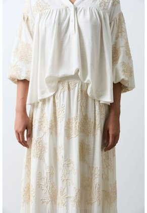 Falda Maxi Con Recogidos Para Mujer Bruma Falda Maxi Con Recogidos Para Mujer Bruma Crema 10 VÉLEZ