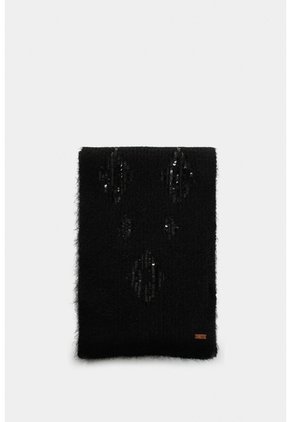 Bufanda Tejida Platino Para Mujer Detalle Lentejuelas Bufanda Tejida Platino Para Mujer Detalle Lentejuelas Negro XS VÉLEZ
