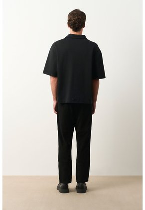 Polo Cropped En Algodón Para Hombre Primavera Polo Cropped En Algodón Para Hombre Primavera Negro XL VÉLEZ