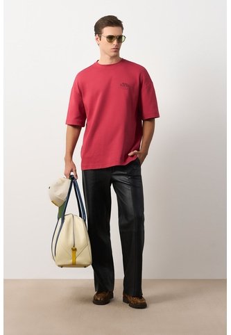Camiseta Relaxed Fit Para Hombre Camiseta Relaxed Fit Para Hombre Rojo XS VÉLEZ Vélez