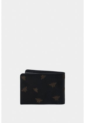 Billetera Hibiscus De Cuero Para Hombre Grabado Abeja Billetera Hibiscus De Cuero Para Hombre Grabado Abeja Negro VÉLEZ