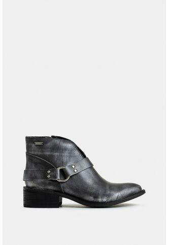 Botines Texanos Azúcar De Cuero Brush Off Para Mujer Detalle Estribo Botines Texanos Azúcar De Cuero Brush Off Para Mujer Detalle Estribo Gris 36 VÉLEZ Vélez