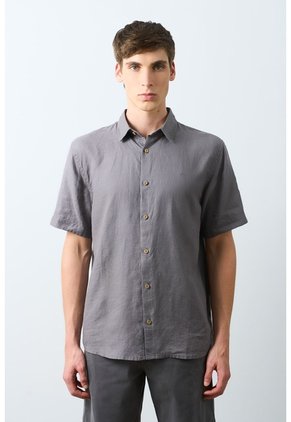 Camisa Manga Corta Semi Fitted Para Hombre Sevilla Camisa Manga Corta Semi Fitted Para Hombre Sevilla Gris Pistola S VÉLEZ
