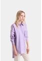 Camisa Iris En Tejido Plano Para Mujer Silueta Oversized Camisa Iris En Tejido Plano Para Mujer Silueta Oversized Lila XL Vélez de Vélez