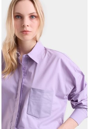 Camisa Iris En Tejido Plano Para Mujer Silueta Oversized Camisa Iris En Tejido Plano Para Mujer Silueta Oversized Lila XL Vélez