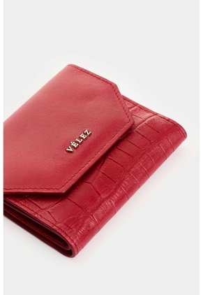 Billetera En Cuero Para Mujer Acari Billetera En Cuero Para Mujer Acari Rojo VÉLEZ