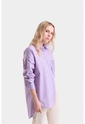 Camisa Iris En Tejido Plano Para Mujer Silueta Oversized Camisa Iris En Tejido Plano Para Mujer Silueta Oversized Lila XL Vélez