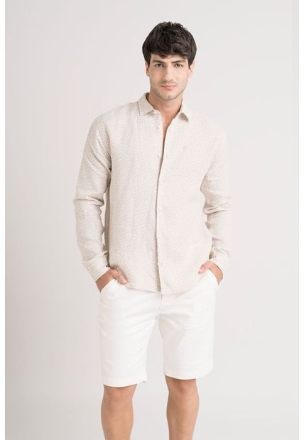 Camisa Manga Larga Geranio En Lino Para Hombre Liviana Camisa Manga Larga Geranio En Lino Para Hombre Liviana Arena XL Vélez