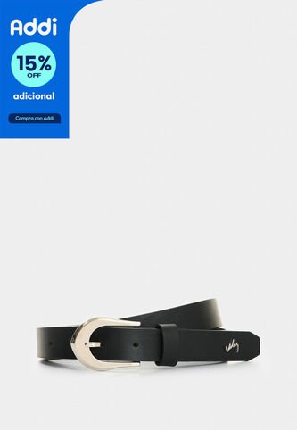 Cinturón Unifaz De Cuero Folia Para Mujer Dunas Cinturón Unifaz De Cuero Folia Para Mujer Dunas Negro XL VÉLEZ Vélez
