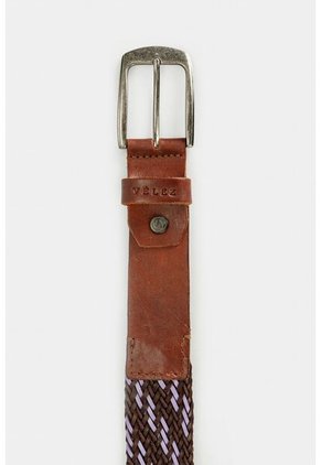 Cinturón Unifaz De Cuero Y Cordón Para Hombre Ciruela Cinturón Unifaz De Cuero Y Cordón Para Hombre Ciruela Brandy 42 VÉLEZ