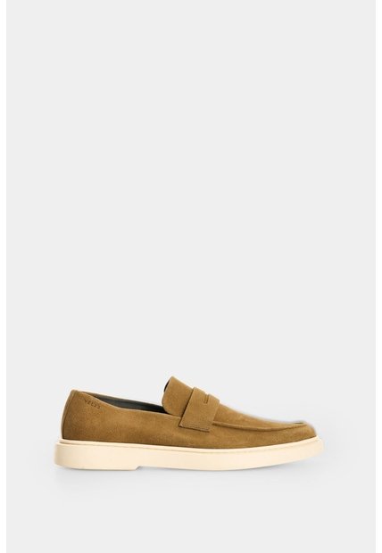Mocasines En Cuero Gamuzado Para Hombre Carreto Mocasines En Cuero Gamuzado Para Hombre Carreto Tabaco 38 VÉLEZ